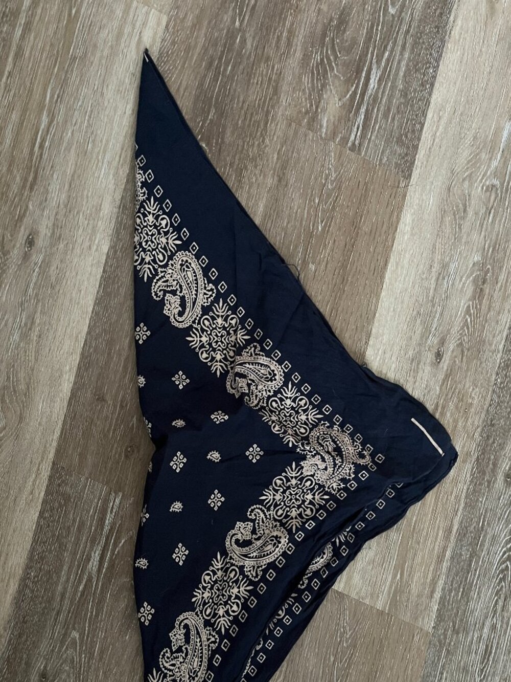 PURE COTTON Dark Blue Navy Y2K Paisley Bandana